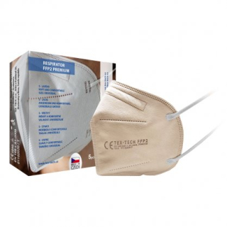 TEX TECH respirátor FFP2 Béžový - 5ks